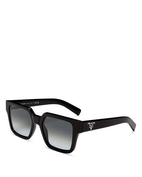 prada catwalk 54mm square sunglasses|prada sunglasses with white sides.